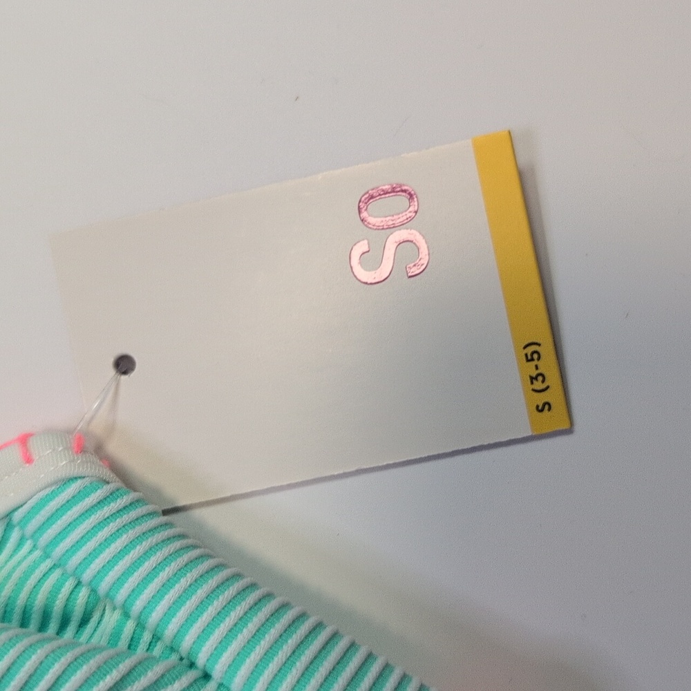 SO Mint and Pink Halter Bikini Top Juniors Size Small - Picture 2 of 7
